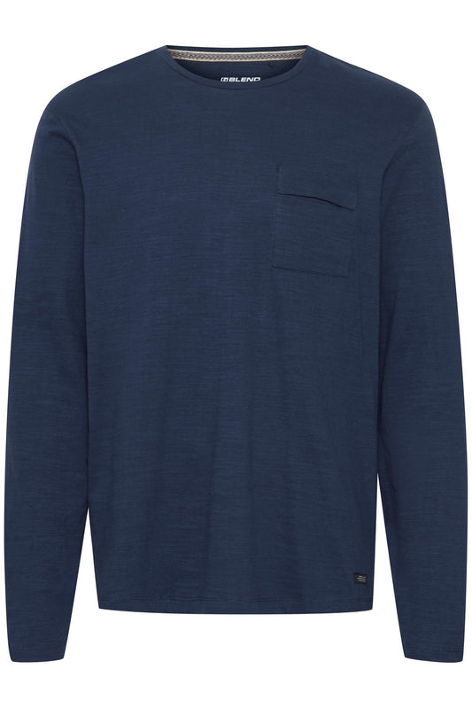 Blend Navy Long Sleeved T-Shirt