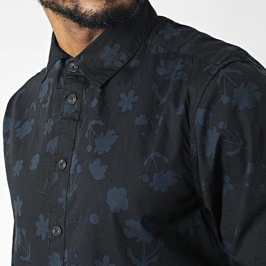 Blend Navy Floral Print Shirt