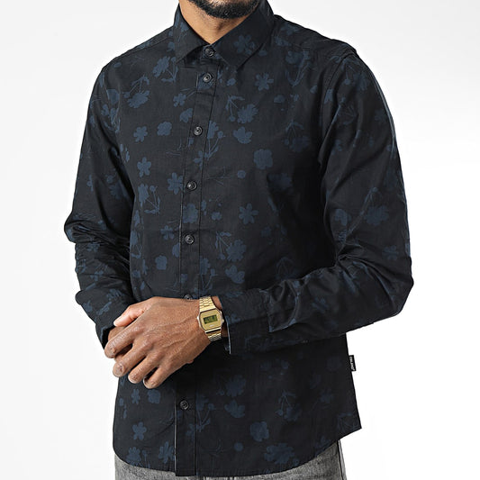 Blend Navy Floral Print Shirt