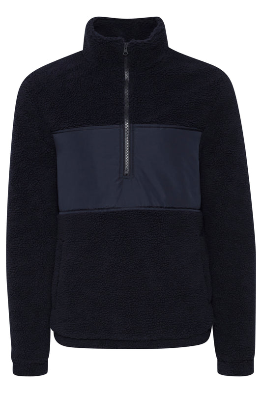 Blend Sherpa Navy Zip Up Jacket