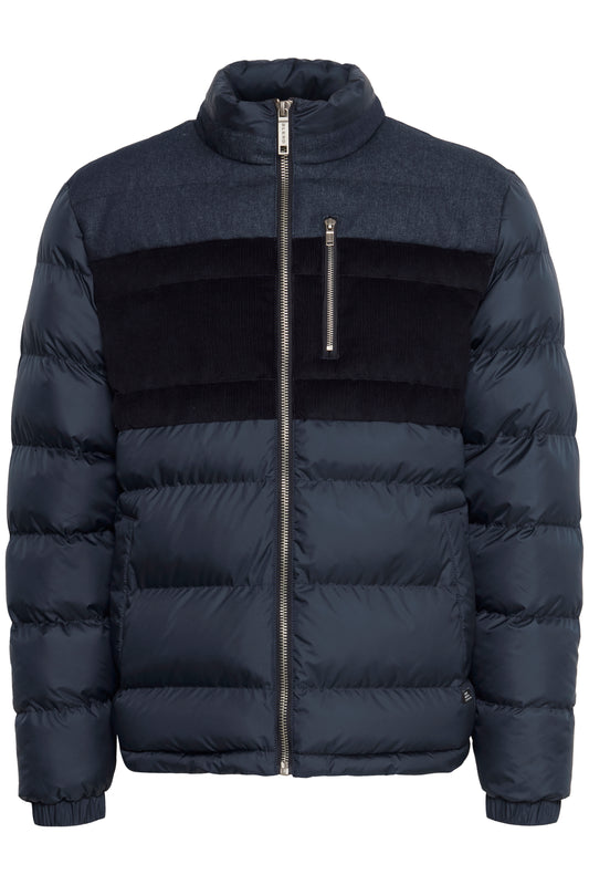 Blend Men's Contrasting Navy Puffer Jacket