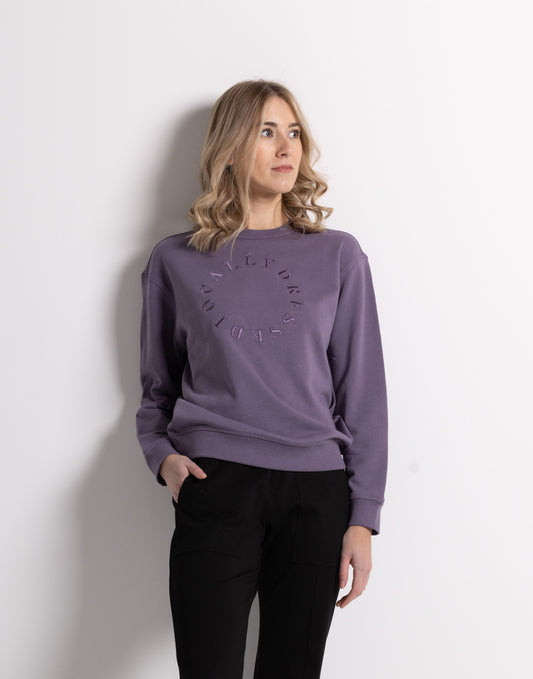 Dressed Locally Dressed Sweatshirt Emb Tonal